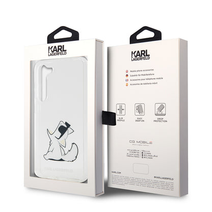 Capa para Samsung Galaxy S23+ S916, Karl Lagerfeld, Choupette Eat, Transparente