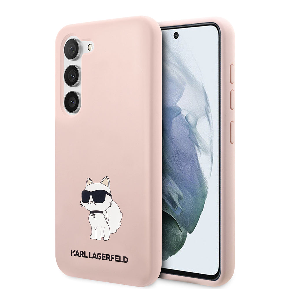 Capa para Samsung Galaxy S23+ S916, Karl Lagerfeld, Silicone Choupette, Rosa