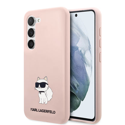 Capa para Samsung Galaxy S23+ S916, Karl Lagerfeld, Silicone Choupette, Rosa