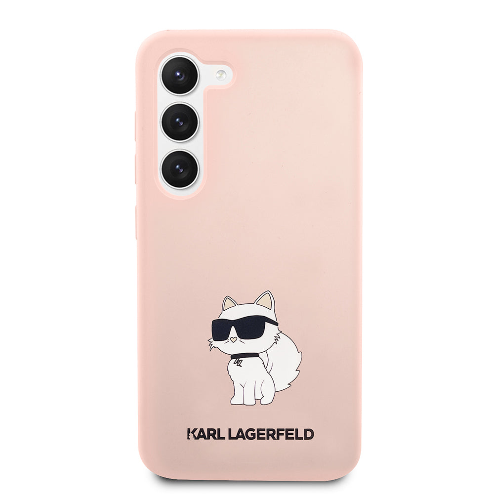 Capa para Samsung Galaxy S23+ S916, Karl Lagerfeld, Silicone Choupette, Rosa