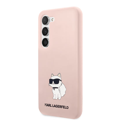 Capa para Samsung Galaxy S23+ S916, Karl Lagerfeld, Silicone Choupette, Rosa