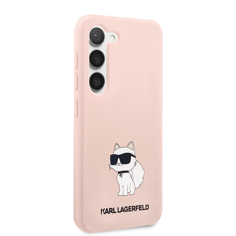 Capa para Samsung Galaxy S23+ S916, Karl Lagerfeld, Silicone Choupette, Rosa