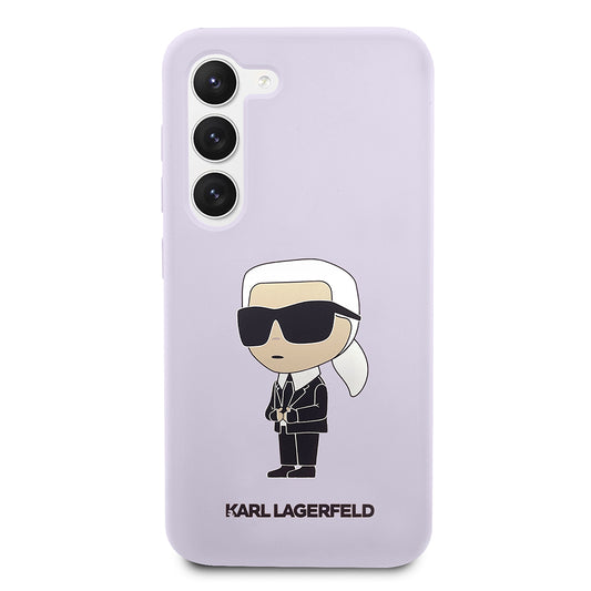 Capa para Samsung Galaxy S23+ S916, Karl Lagerfeld, Silicone Ikonik Karl, Roxo