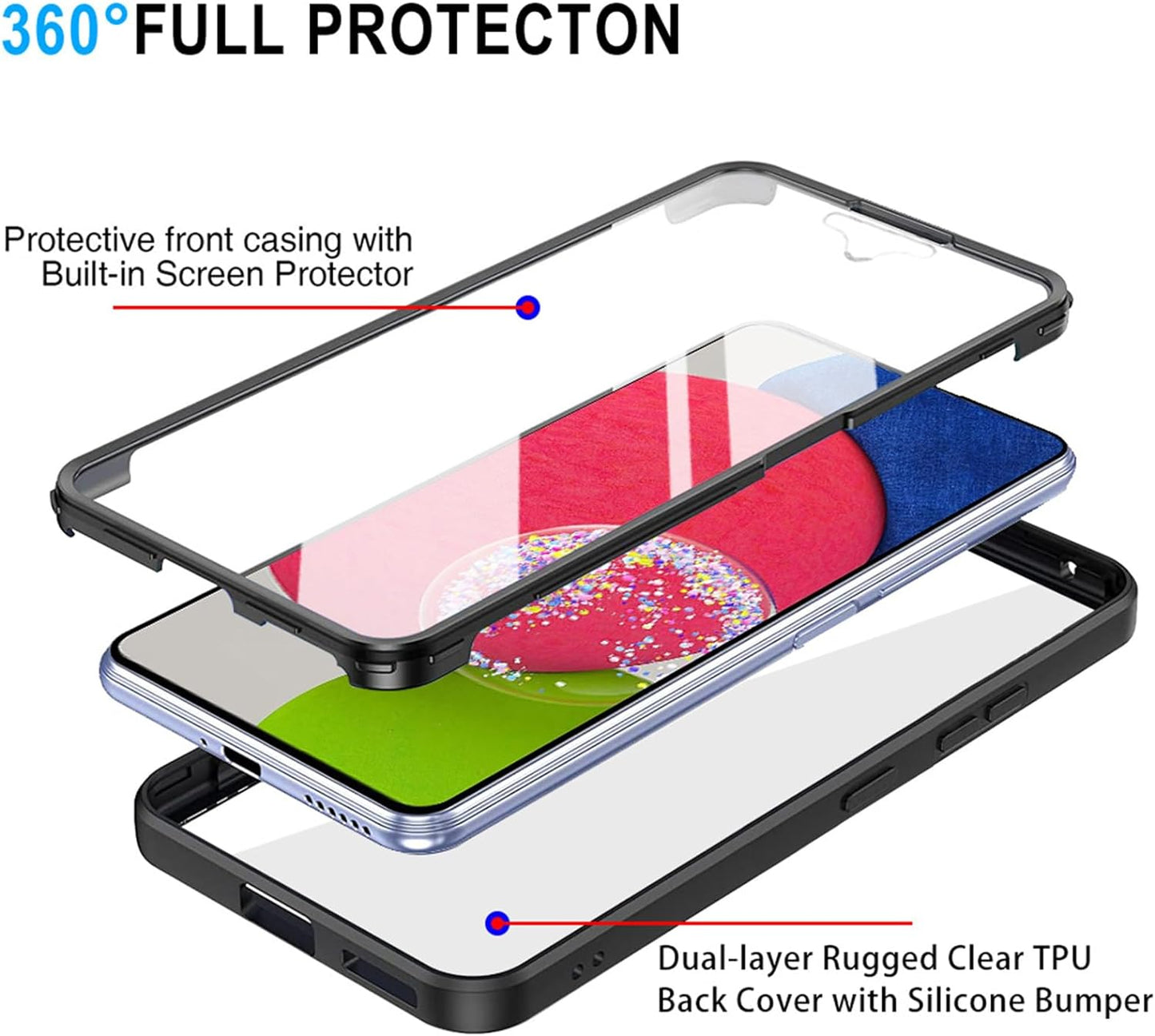 Capa para Samsung Galaxy S23+ S916, Techsuit, ColorVerse 360, Preta