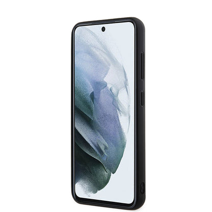 Capa para Samsung Galaxy S23 S911, Karl Lagerfeld, Logo de Borracha Glitter 3D, Preta