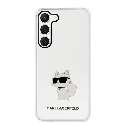 Capa para Samsung Galaxy S23 S911, Karl Lagerfeld, Ikonik Choupette, Transparente