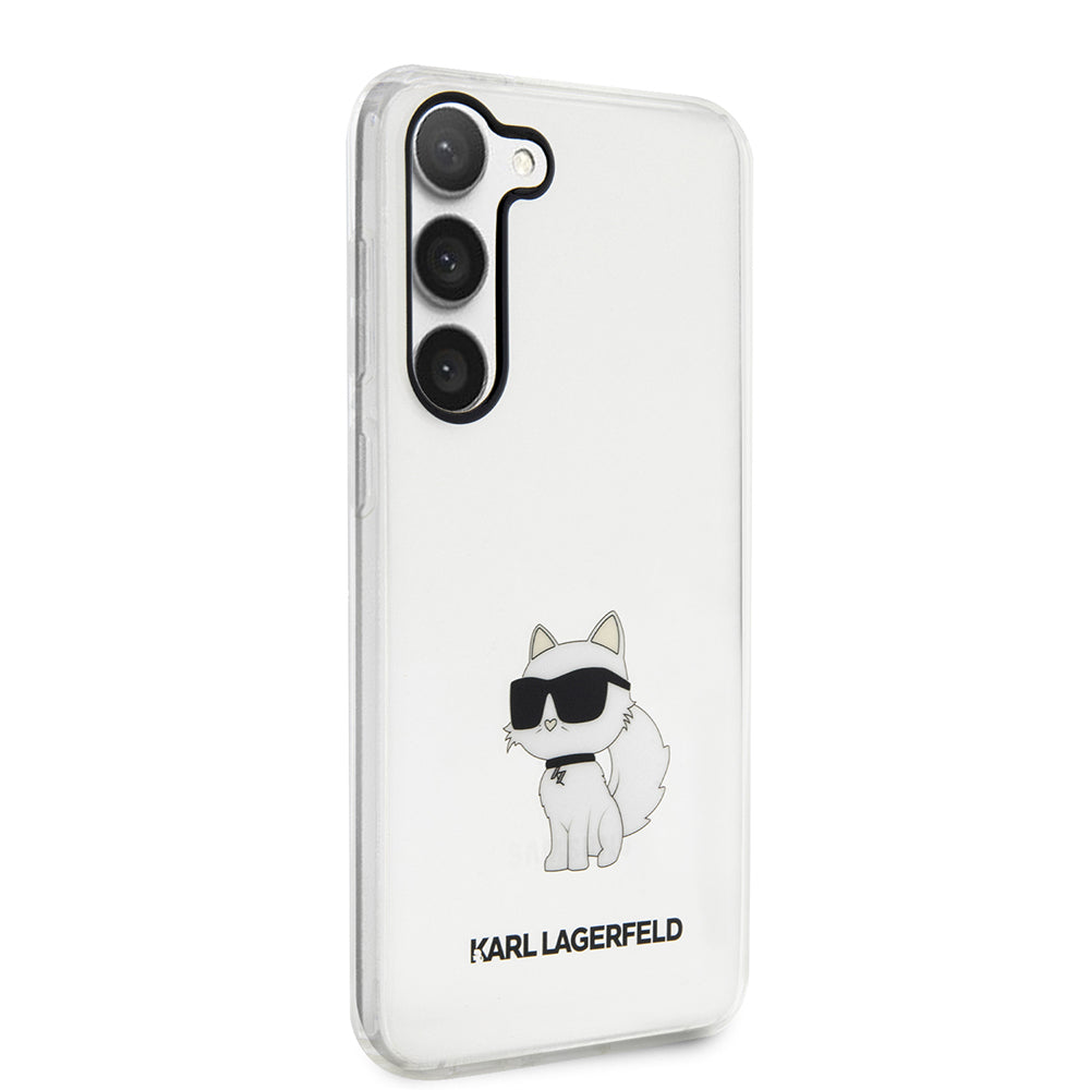 Capa para Samsung Galaxy S23 S911, Karl Lagerfeld, Ikonik Choupette, Transparente