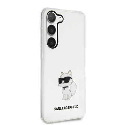 Capa para Samsung Galaxy S23 S911, Karl Lagerfeld, Ikonik Choupette, Transparente