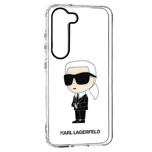 Capa para Samsung Galaxy S23 S911, Karl Lagerfeld, Ikonik Karl, Transparente