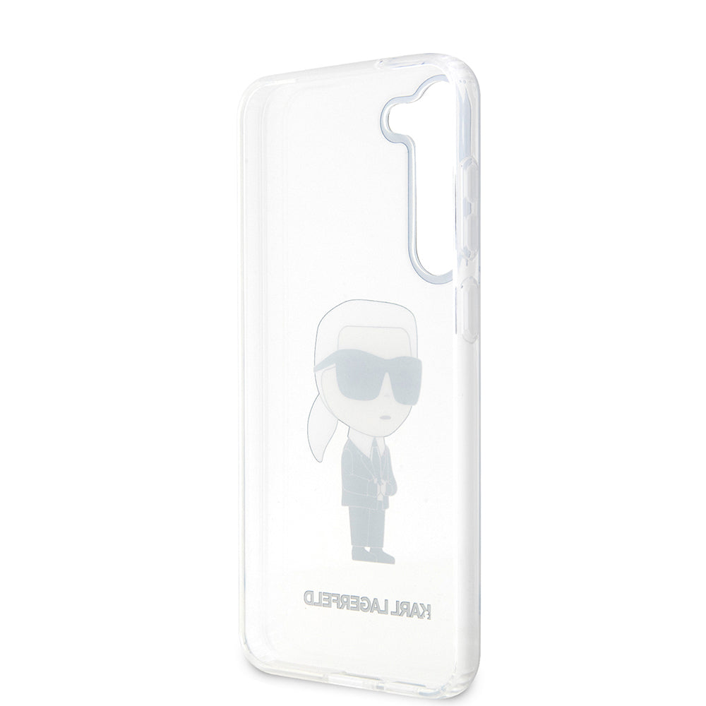 Capa para Samsung Galaxy S23 S911, Karl Lagerfeld, Ikonik Karl, Transparente