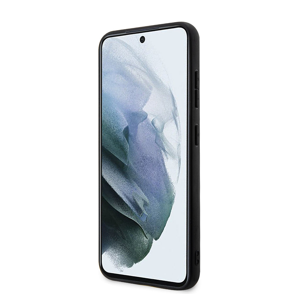 Capa para Samsung Galaxy S23 S911, Karl Lagerfeld, Saffiano Monogram Metal Logo, Preta