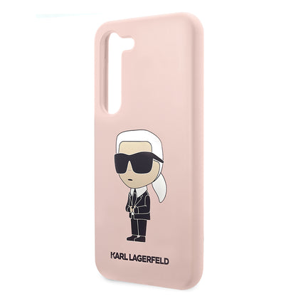 Capa para Samsung Galaxy S23 S911, Karl Lagerfeld, Silicone Ikonik Karl, Rosa