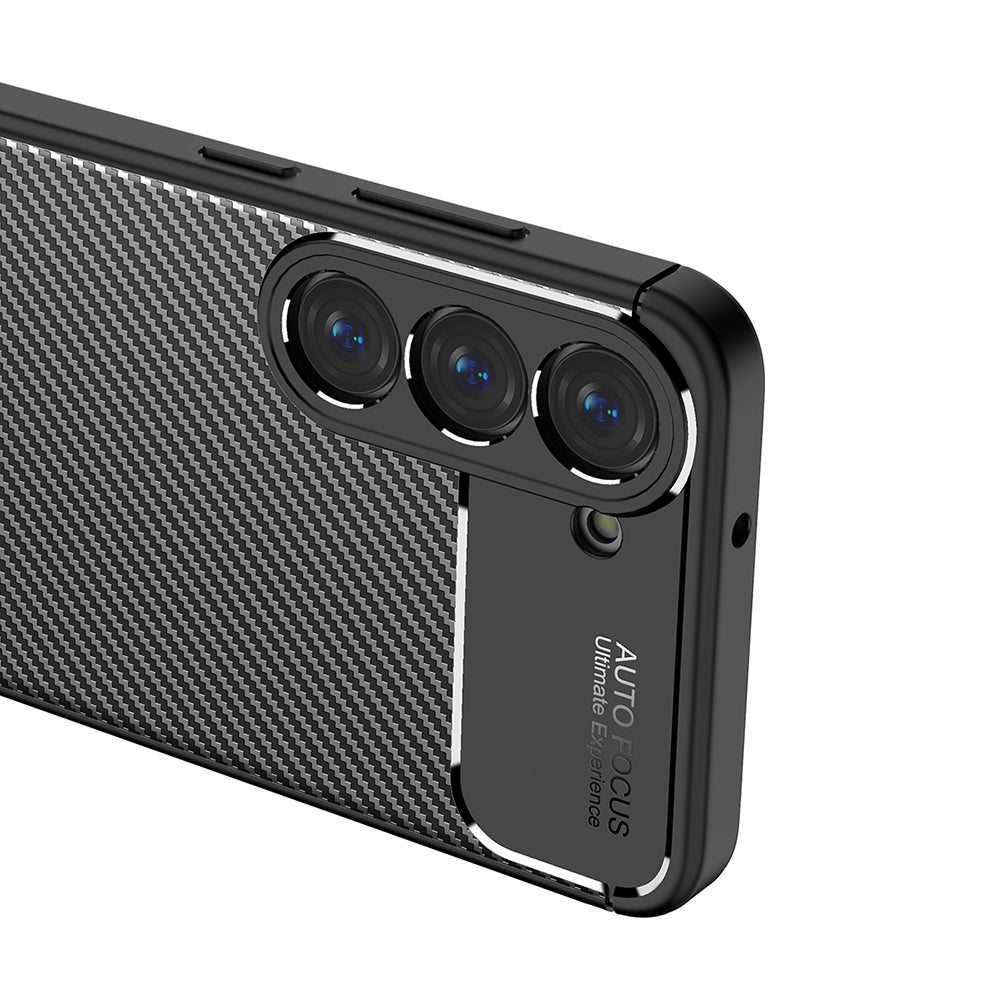 Capa para Samsung Galaxy S23 S911, Techsuit, Fibra de Carbon, Preta