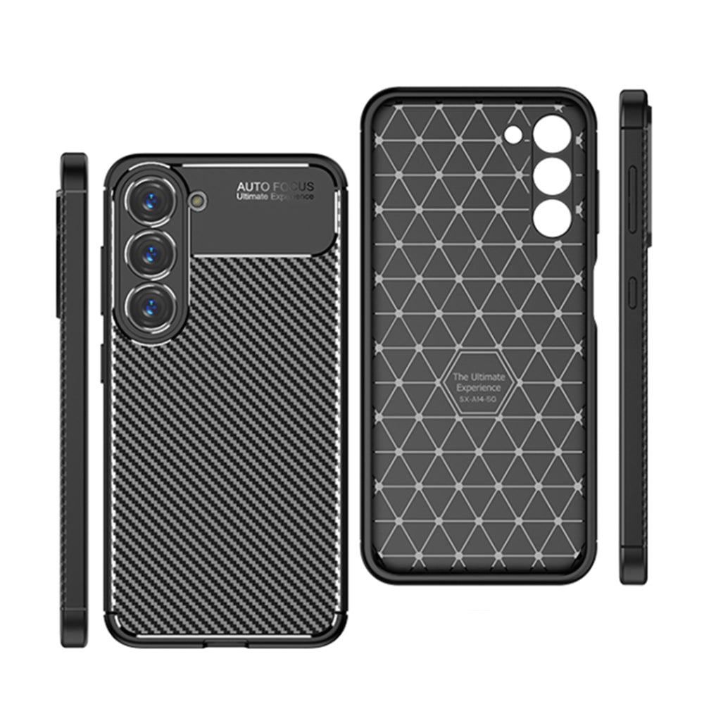 Capa para Samsung Galaxy S23 S911, Techsuit, Fibra de Carbon, Preta