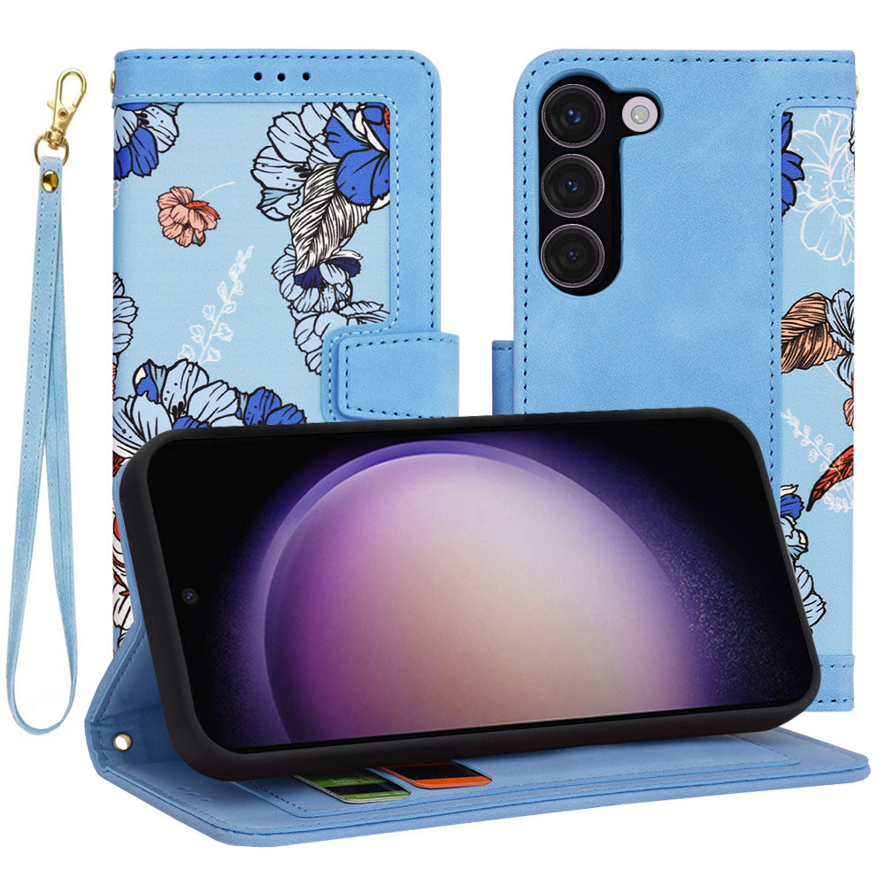 Capa para Samsung Galaxy S23 S911, Techsuit, FlipCraft, Azul