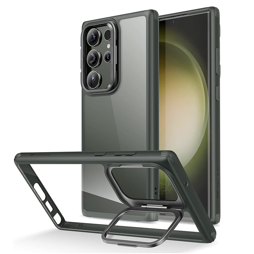 Capa para Samsung Galaxy S23 Ultra S918, ESR, Classic Kickstand, Verde Transparente