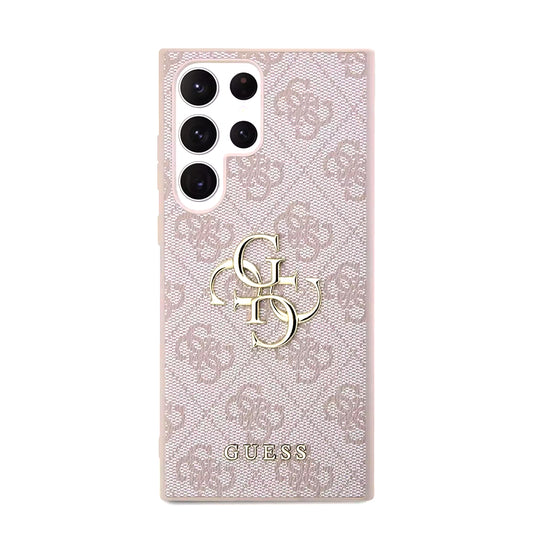 Capa para Samsung Galaxy S23 Ultra S918, Guess, 4G Big Logo, Rosa