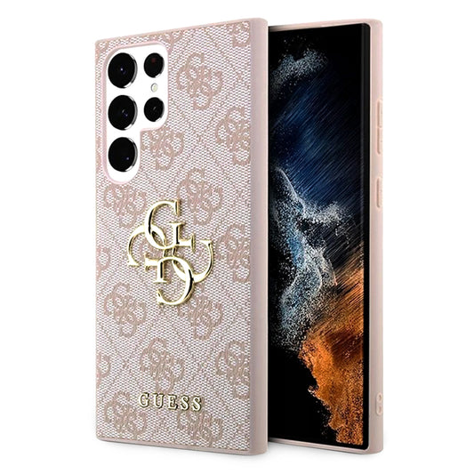 Capa para Samsung Galaxy S23 Ultra S918, Guess, 4G Big Logo, Rosa
