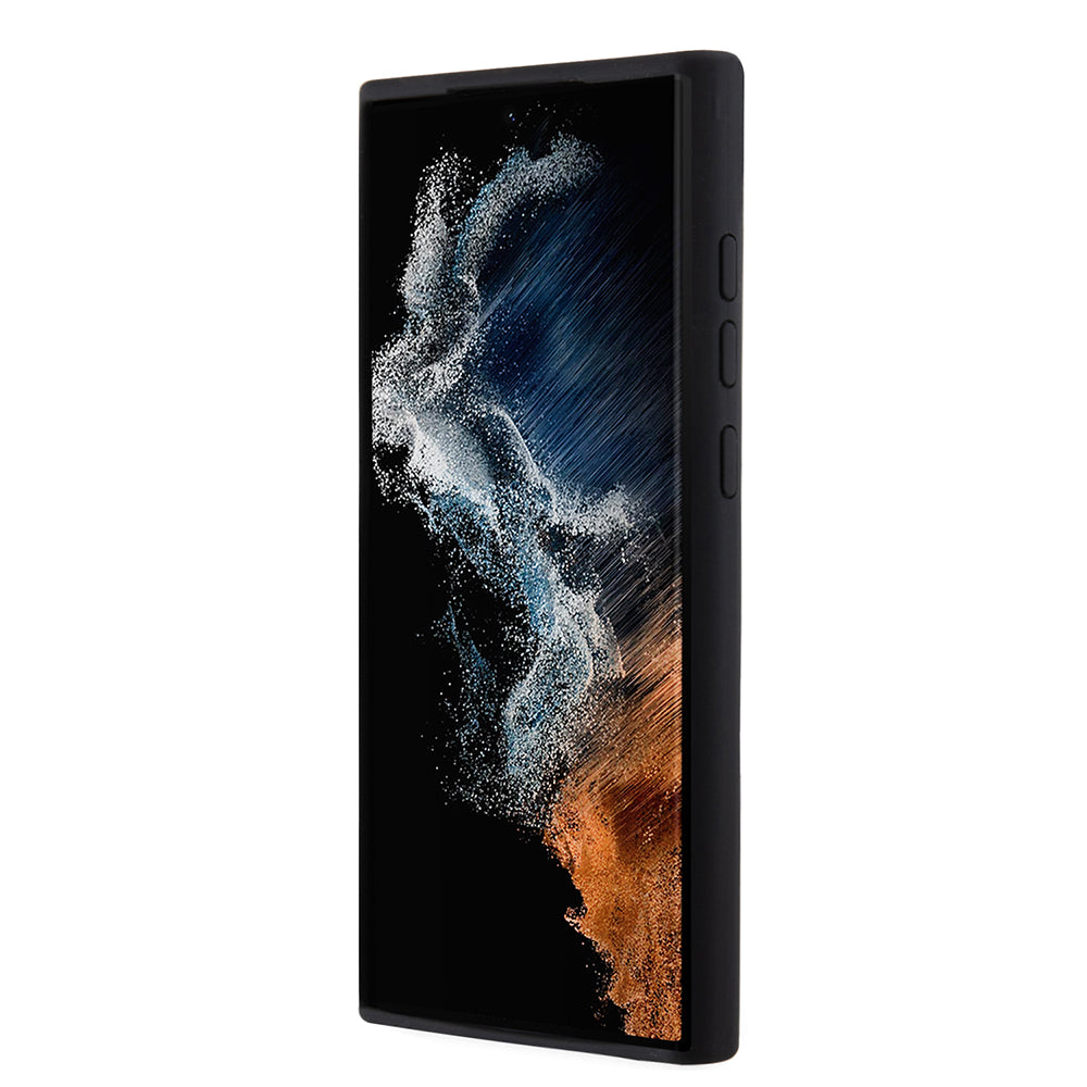 Capa para Samsung Galaxy S23 Ultra S918, Karl Lagerfeld, Silicone Ikonik Karl Metal, Preta