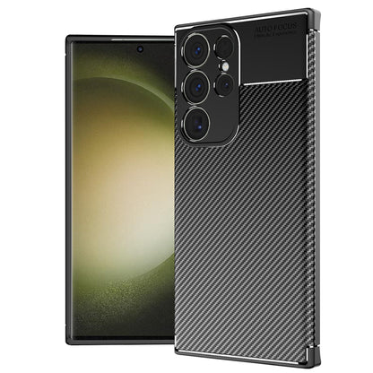 Capa para Samsung Galaxy S23 Ultra S918, Techsuit, Fibra de Carbon, Preta