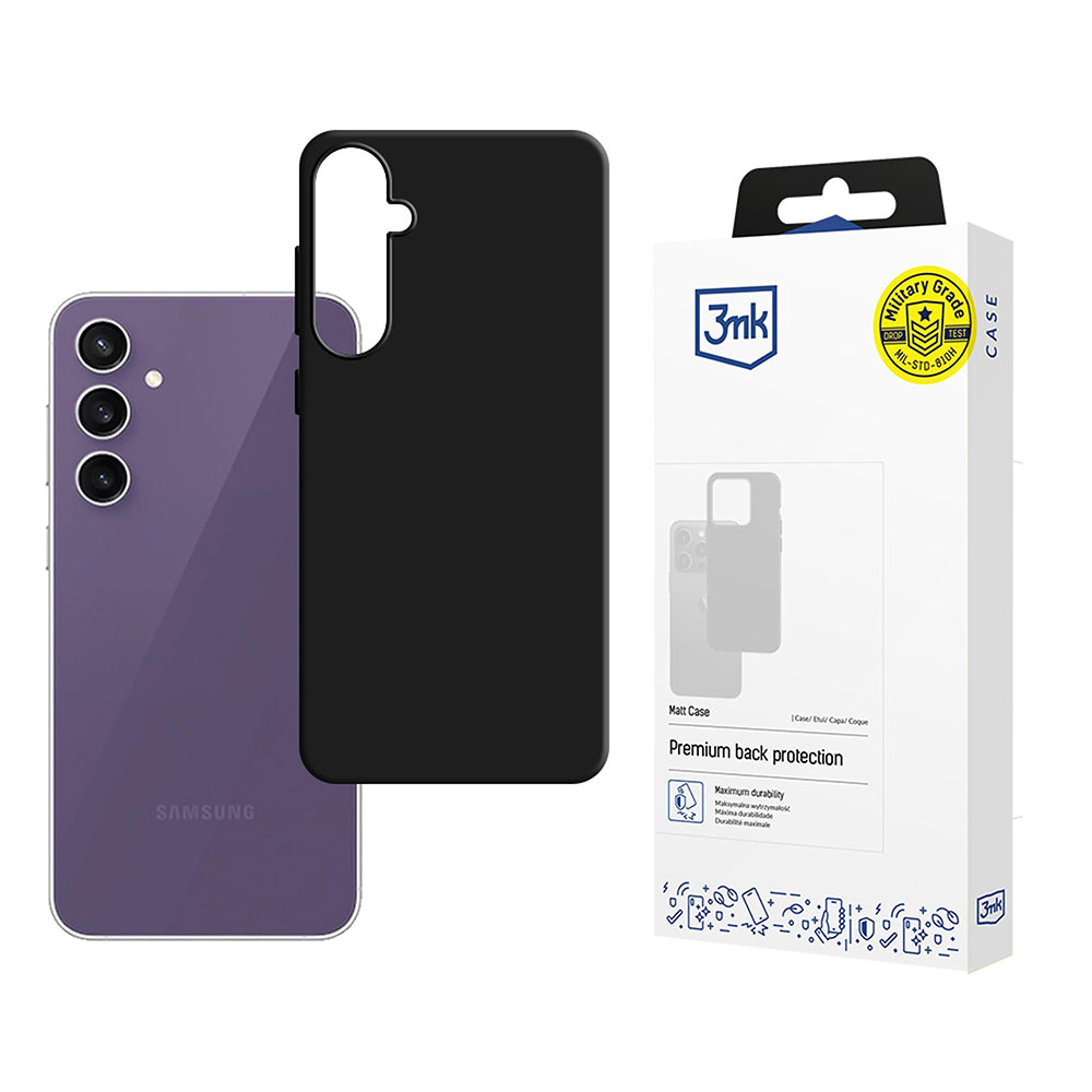 Capa para Samsung Galaxy S24 FE S721, 3MK, Preta Mate