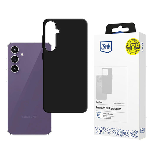 Capa para Samsung Galaxy S24 FE S721, 3MK, Preta Mate