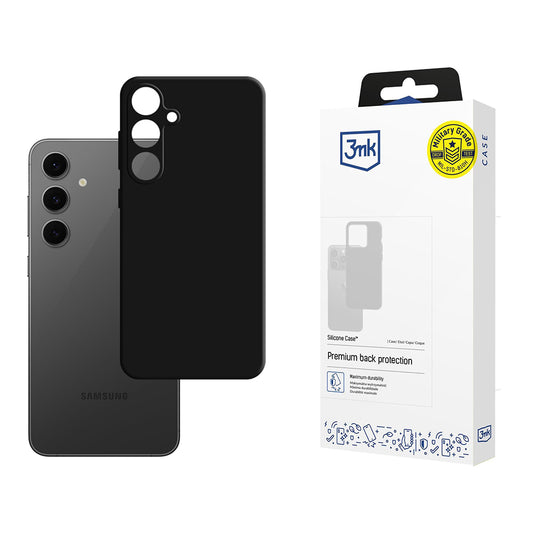 Capa para Samsung Galaxy S24 FE S721, 3MK, Silicone, Preta