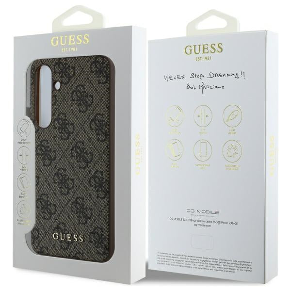 Capa para Samsung Galaxy S24 FE S721, Guess, 4G Charm, Castanho