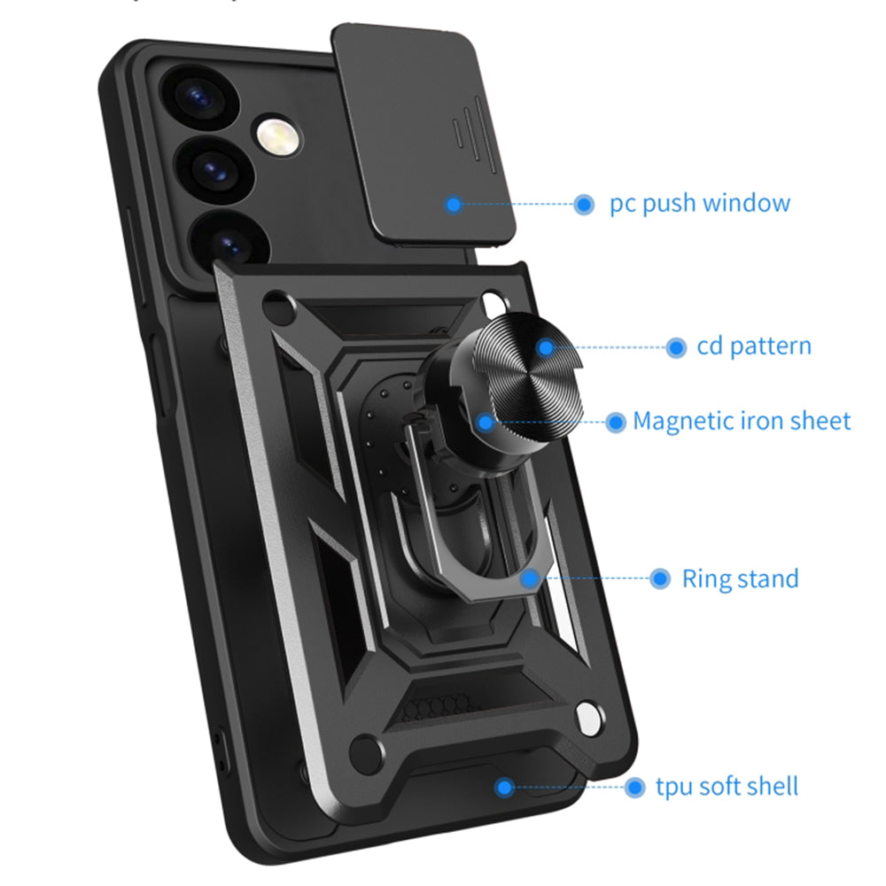 Capa para Samsung Galaxy S24 FE S721, Techsuit, CamShield, Preta