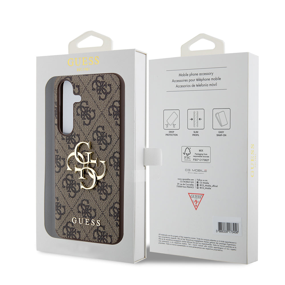 Capa para Samsung Galaxy S24+ S926, Guess, 4G Big Logo, Castanho