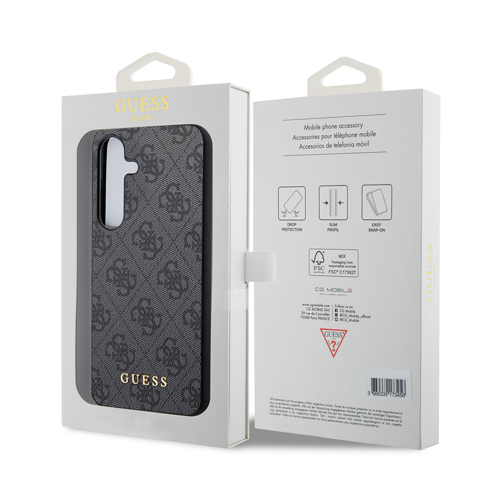 Capa para Samsung Galaxy S24+ S926, Guess, 4G Metal Gold Logo, Preta