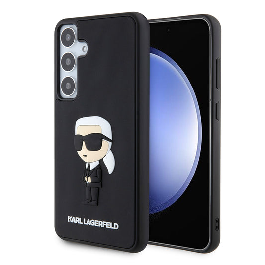 Capa para Samsung Galaxy S24+ S926, Karl Lagerfeld, 3D Rubber Ikonik Karl, Preta