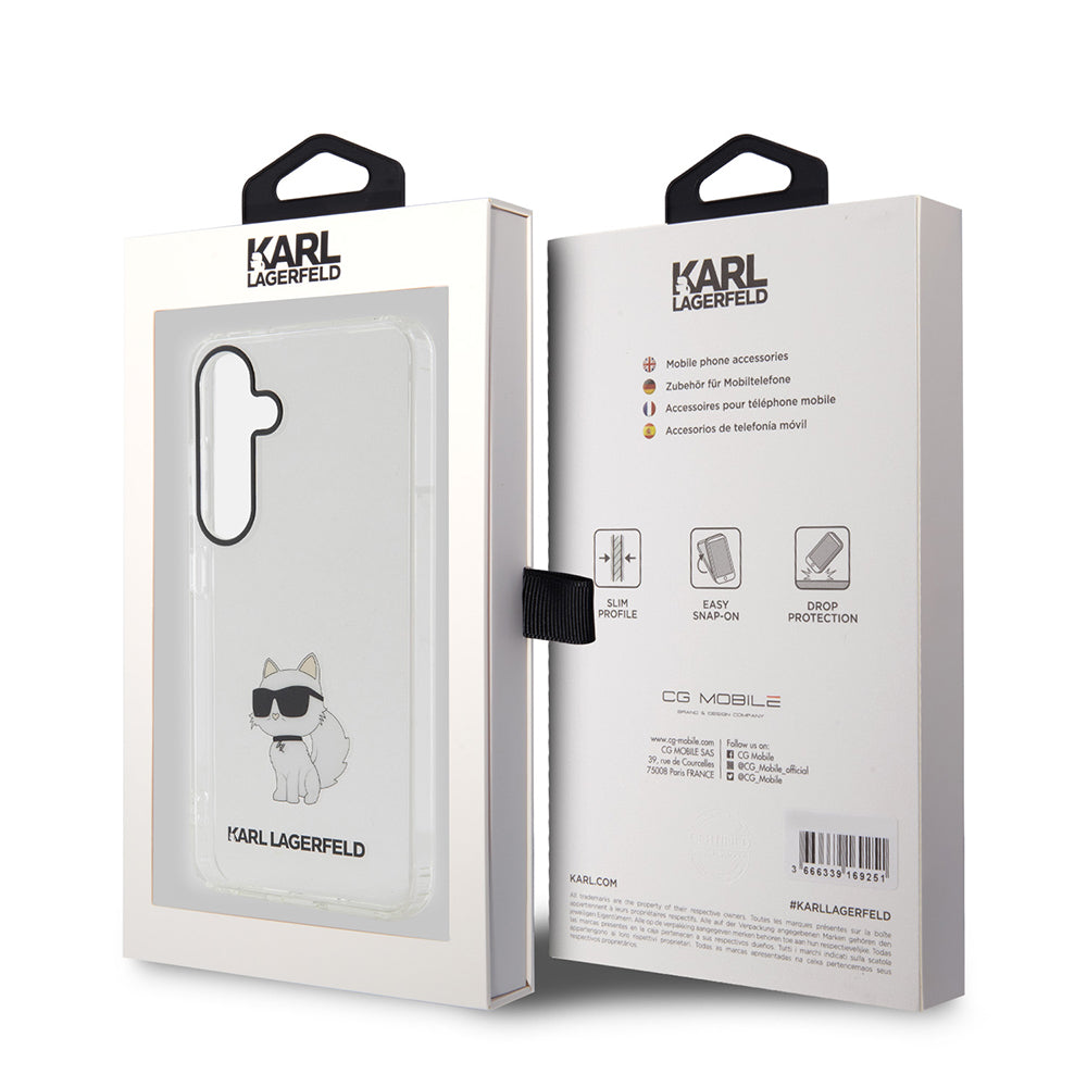 Capa para Samsung Galaxy S24+ S926, Karl Lagerfeld, IML Luxury Choupette, Transparente