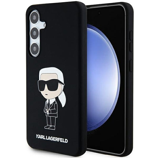 Capa para Samsung Galaxy S24+ S926, Karl Lagerfeld, Silicone Ikonik NFT, Preta
