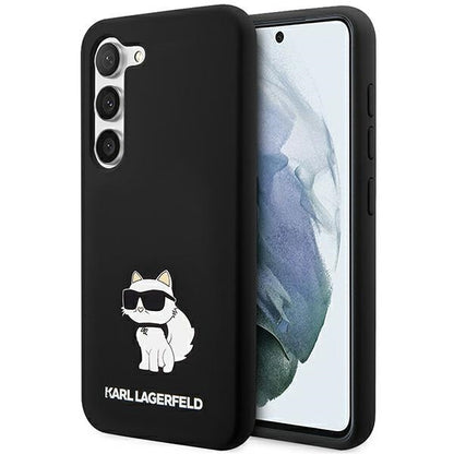 Capa para Samsung Galaxy S24+ S926, Karl Lagerfeld, Silicone Choupette, Preta