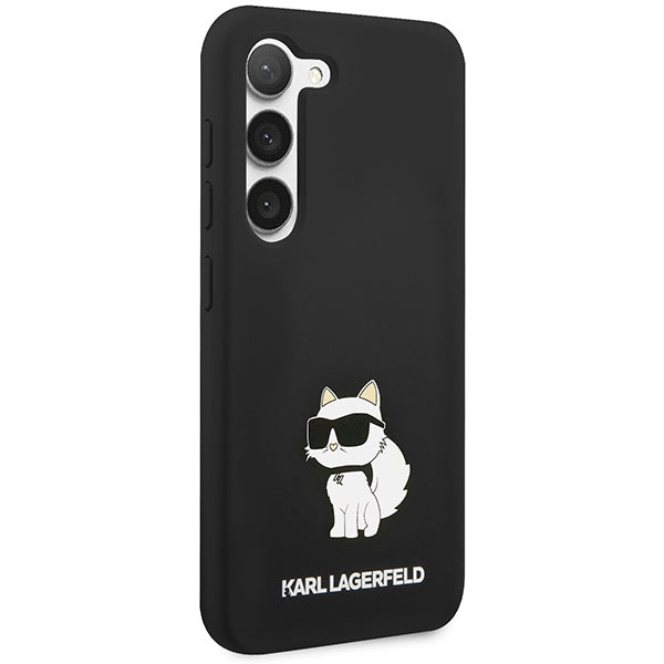 Capa para Samsung Galaxy S24+ S926, Karl Lagerfeld, Silicone Choupette, Preta