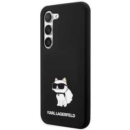 Capa para Samsung Galaxy S24+ S926, Karl Lagerfeld, Silicone Choupette, Preta