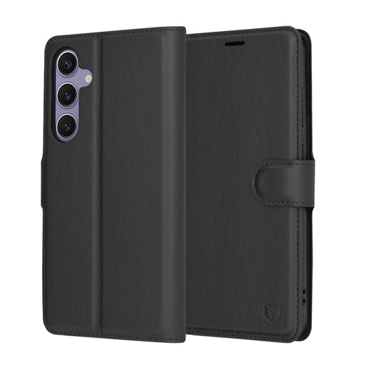 Capa para Samsung Galaxy S24+ S926, Techsuit, Leather Folio, Preta