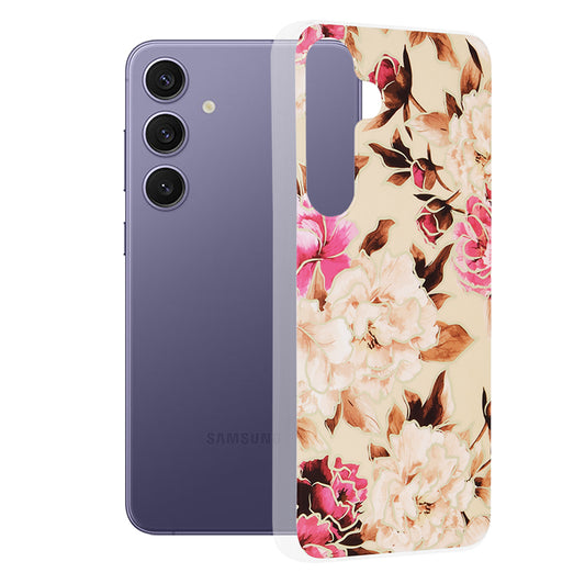 Capa para Samsung Galaxy S24+ S926, Techsuit, Marble, Bege