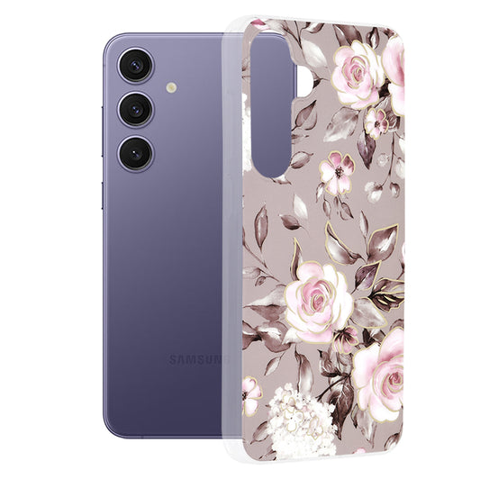 Capa para Samsung Galaxy S24+ S926, Techsuit, Marble, Cinzento