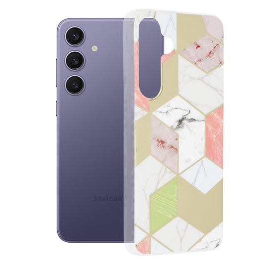 Capa para Samsung Galaxy S24+ S926, Techsuit, Marble, Roxo
