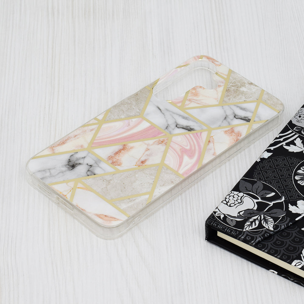 Capa para Samsung Galaxy S24+ S926, Techsuit, Marble, Rosa