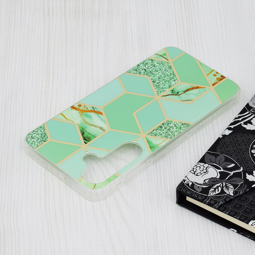 Capa para Samsung Galaxy S24+ S926, Techsuit, Marble, Verde