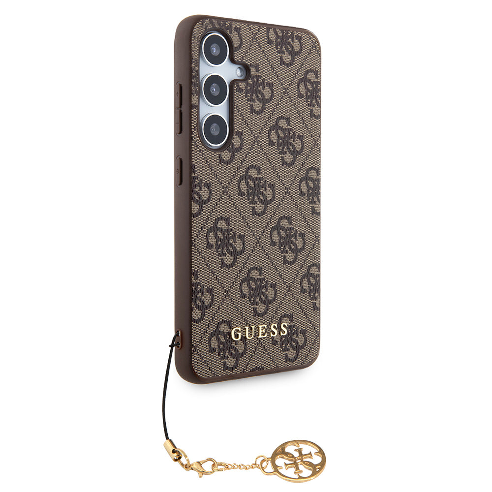Capa para Samsung Galaxy S24 S921, Guess, 4G Charm, Castanho