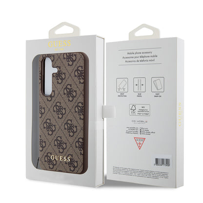 Capa para Samsung Galaxy S24 S921, Guess, 4G Charm, Castanho
