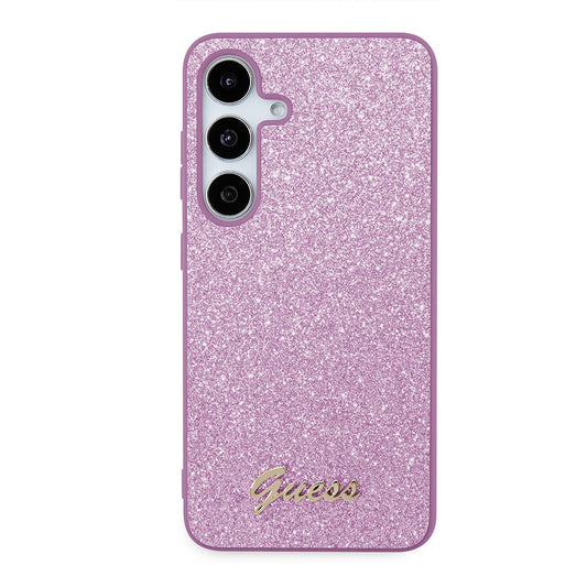 Capa para Samsung Galaxy S24 S921, Guess, Glitter Script, Roxo