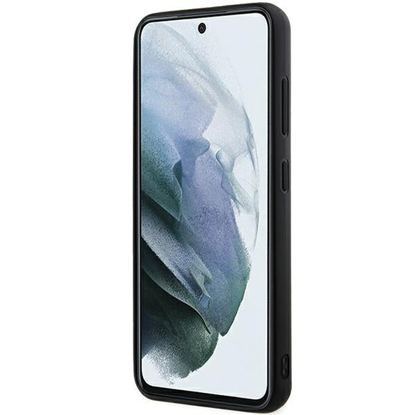 Capa para Samsung Galaxy S24 S921, Karl Lagerfeld, Logo de Borracha com Glitter 3D, Preta