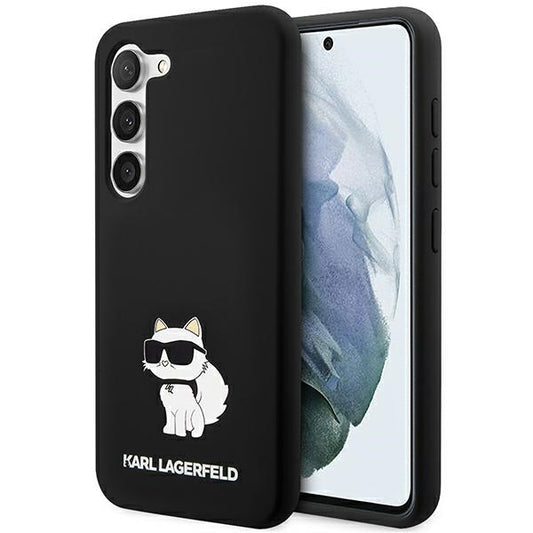 Capa para Samsung Galaxy S24 S921, Karl Lagerfeld, Silicone Choupette NFT, Preta