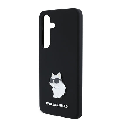 Capa para Samsung Galaxy S24 S921, Karl Lagerfeld, Silicone Choupette, Preta