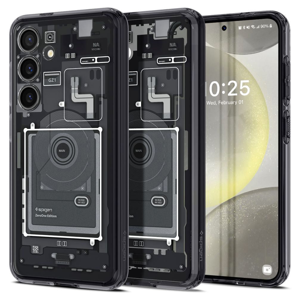 Capa para Samsung Galaxy S24 S921, Spigen, Ultra Hybrid Zero One, Preta Fosca ACS07350